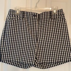 White House Black Market Gingham Shorts Size 6